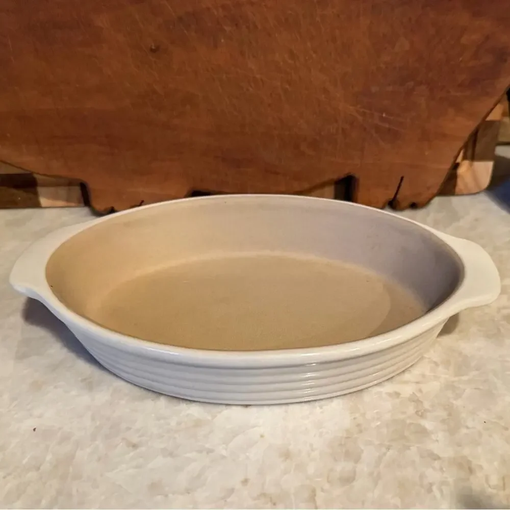 Pampered Chef small Cream Oval Baking Dish